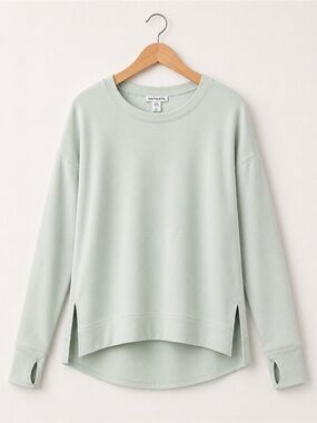 Athleta Womens Vera / Mint Green Long Sleeve Soft Coaster Luxe Sweatshirt Top SP